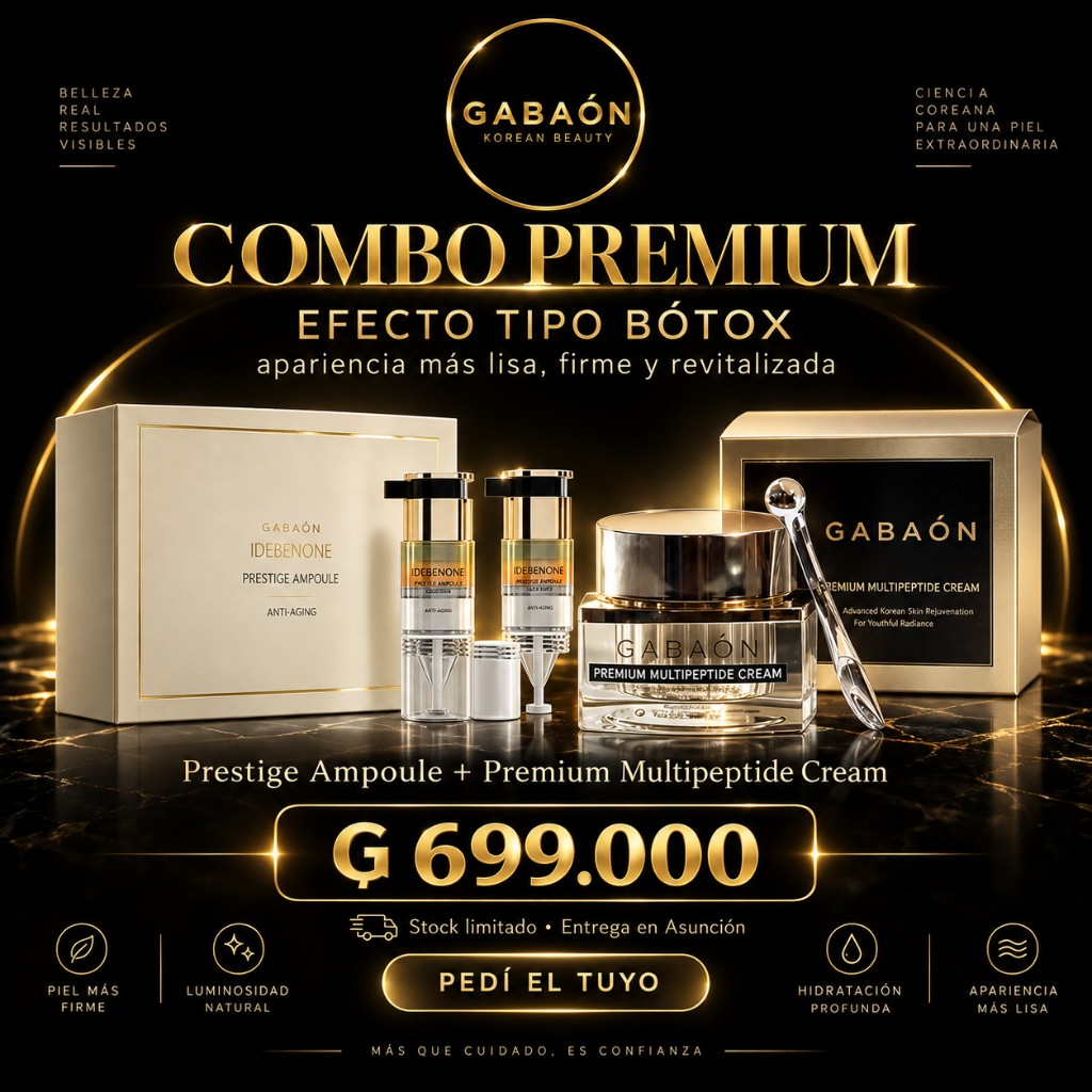 Combo Premium Gabaon Idebenone Prestige Ampoule + Multipeptide Cream — ₲ 699.000